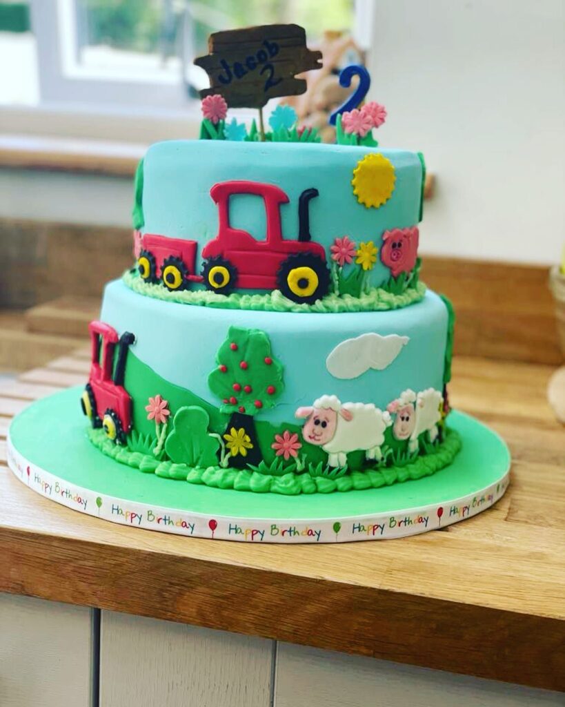 2 Tier Celebration Birthday Cake
Farm themed cake